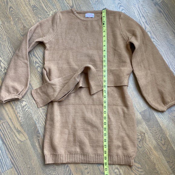 NWOT Pink Lily Sweater Dress with Tie size Small - Picture 6 of 7